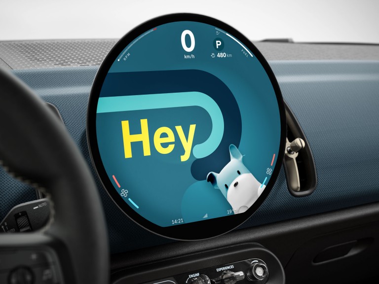 Täiselektriline MINI Countryman – salong – OLED-ekraan