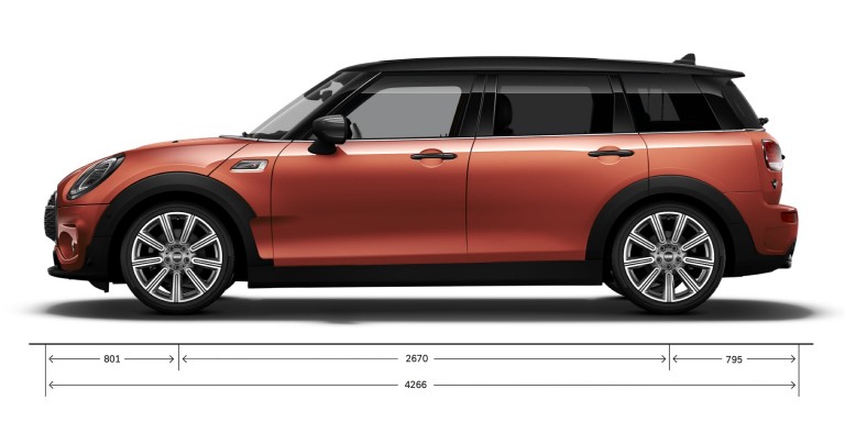 MINI Clubman – külgvaade – mõõtmed